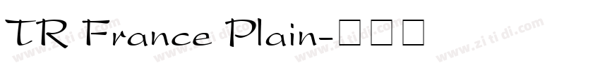 TR France Plain字体转换